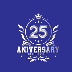 25 Year Anniversary celebration Vector Template Design Illustration
