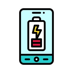 Low Battery icon, Mobile application vector illustration