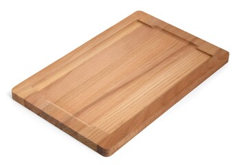 Wooden serving tray / cutting board / isolated on white background