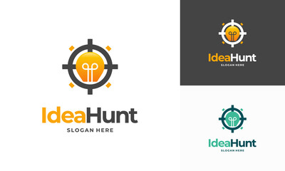 Idea Hunter logo designs concept vector, Inspiration logo designs template sign