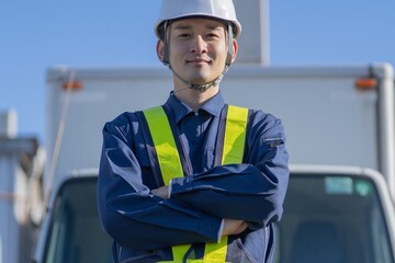 警備員　ガードマン　アジア人男性