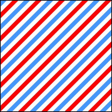 Barber colored liner background. Blue red vector pattern. Diagonal stripe pattern. Vector illustration. EPS10