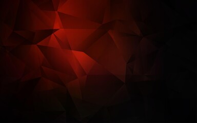 Dark Red vector polygon abstract background. Shining polygonal illustration, which consist of triangles. Best triangular design for your business.