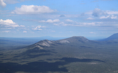 Mountains with Foggy Clouds in Summer