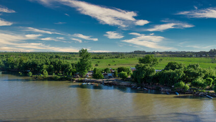 very nice view of rio parana river in argentina , near zarate