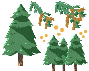 スギの木(線無し)