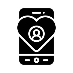 Health Monitor App icon, Mobile application vector illustration