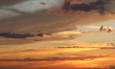 beautiful evening sky with clouds