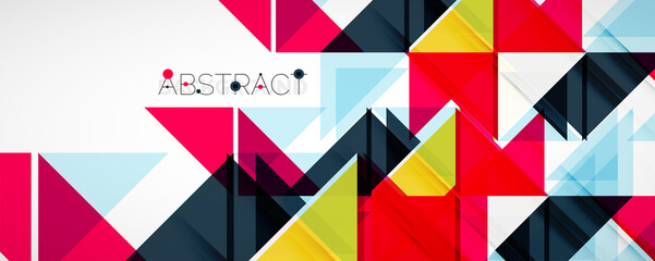 Set of vector triangle geometric backgrounds. Vector illustration for covers, banners, flyers and posters and other designs