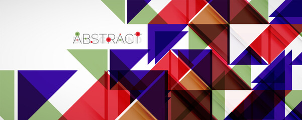 Set of vector triangle geometric backgrounds. Vector illustration for covers, banners, flyers and posters and other designs