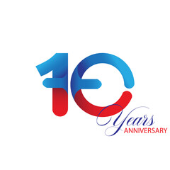 10 Year Anniversary celebration Vector Template Design Illustration
