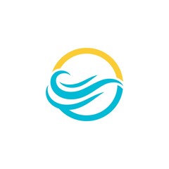 Natural Water wave Logo