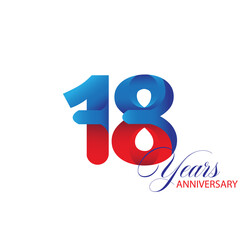 18 Year Anniversary celebration Vector Template Design Illustration