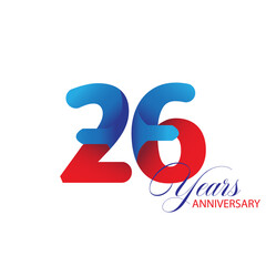 26 Year Anniversary celebration Vector Template Design Illustration