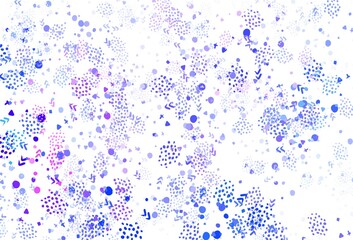 Light Blue, Green vector template with chaotic shapes.