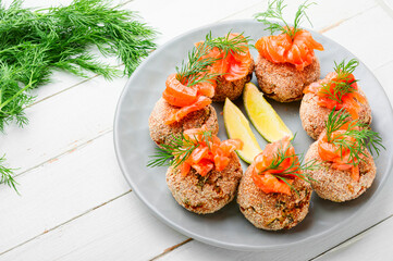 Homemade fish meatballs