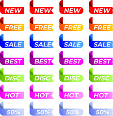 set of sale tags