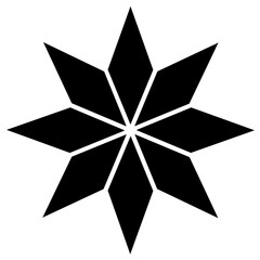 Eight-pointed star flat icon. Christmas tree star vector solid illustration isolated on white background. vector eps png files