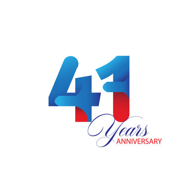 41 Year Anniversary celebration Vector Template Design Illustration