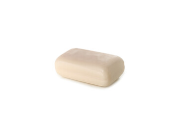 Piece of natural soap isolated on white background