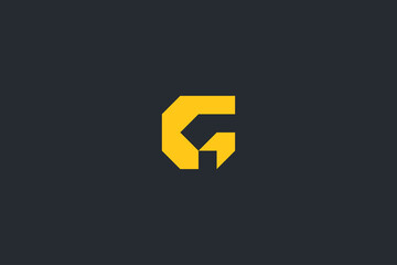 Minimal Modern Abstract Letter G Dark Background Logo Template
