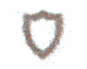 Particle Protection shield Vector Design Element.