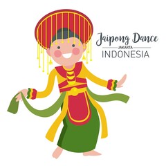 Vector stock of Jaipong Dance, The traditional dance origin of Jakarta Indonesia