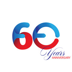 60 Year Anniversary celebration Vector Template Design Illustration