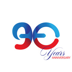 90 Year Anniversary celebration Vector Template Design Illustration