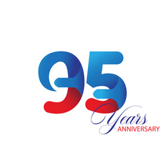 95 Year Anniversary celebration Vector Template Design Illustration