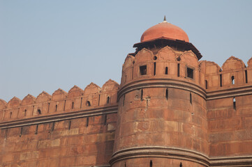 Fototapeta na wymiar Red Fort in Old Delhi. Delhi. India.