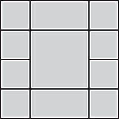 Vector frame for photos, pictures, photo collage, photo puzzle