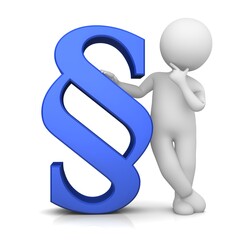 Paragraph symbol article sign blue 3d icon