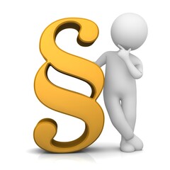 3D Paragraph sign golden article