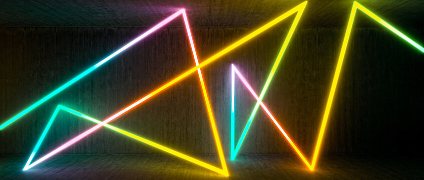 abstract background with bright neons in different colors.