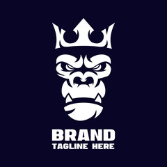 Modern angry gorilla logo © val1982