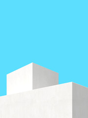 3D illustration of abstract architecture background, Minimal architectural poster.