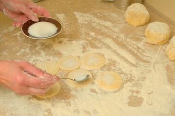 Making baked goods at home.  DIY.