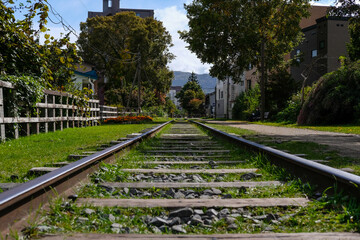 Fototapeta premium 北海道小樽の手宮線跡