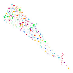 Colored Confetti Abstract Vector White