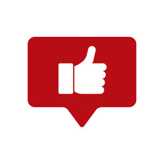 Icon for social networks. Thumbs up. Vector illustration.