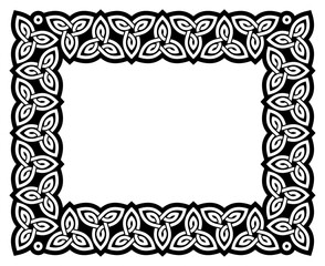 Irish Celtic vector frame design, Irish traditional ractangle border perfect for greeting card or invitation