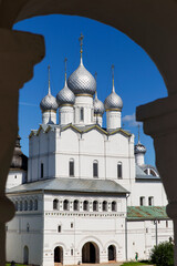 Fototapeta na wymiar Types of the Rostov Kremlin. Resurrection Church.