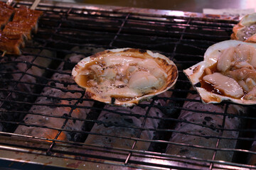 Grilled clams. Japanese Style
