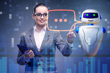 Concept of chat bot in modern business communication