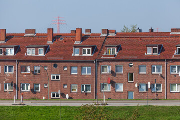 Wohngebäude aus Backstein, , Wilhelmsburg, Hamburg, Deutschland, Europa