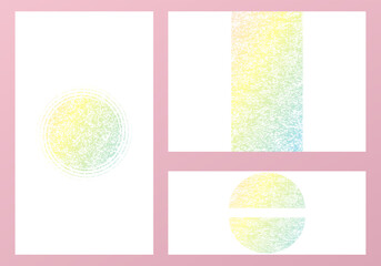 Metal Style Set Background. Iridescent Design