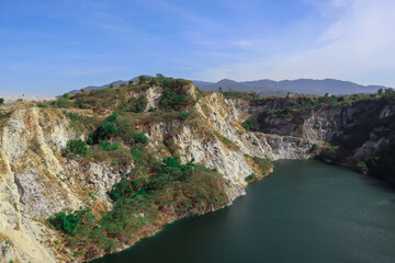 Mountain and river views from a height