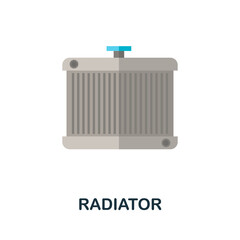 Radiator flat icon. Color simple element from car servise collection. Creative Radiator icon for web design, templates, infographics and more