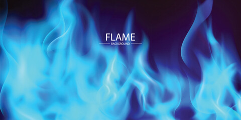 Blue flame and has a black background © HNKz
